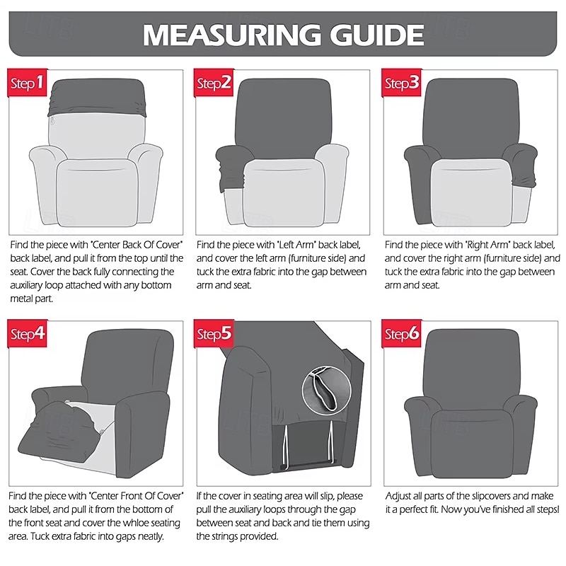 Waterproof 1/2/3 Recliner Sofa Cover Elastic Sofa Protector Lazy Boy Relax Armchair Covers Couch Cover Stretch Slipcovers For Home Decor3