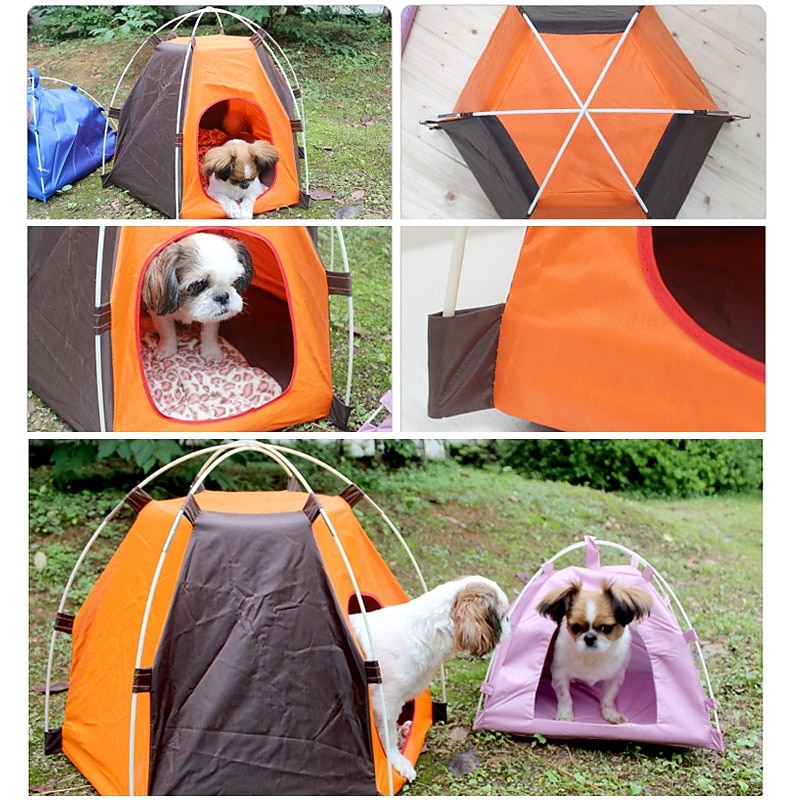 1pc Sun Shade Dog Tent - Outdoor Pet Shelter for Small & Medium Dogs - UV Protection & Portable2