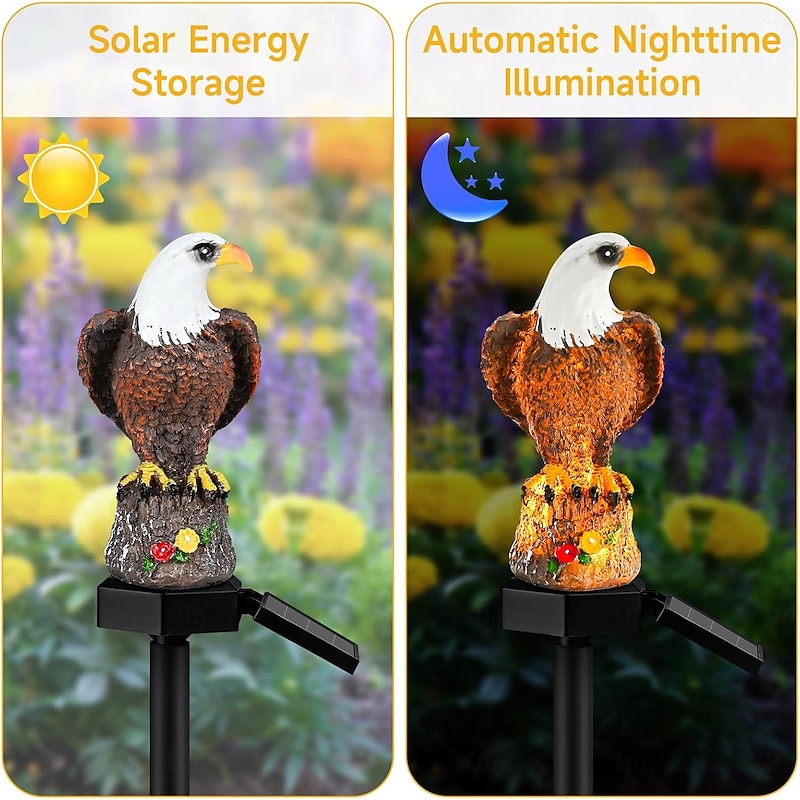 Garden Solar Stake Light, Solar Eagle Lights for Yard, Lawn and Patio Decoration, Bright Outdoor Eagle Statue for Stunning Ambience2