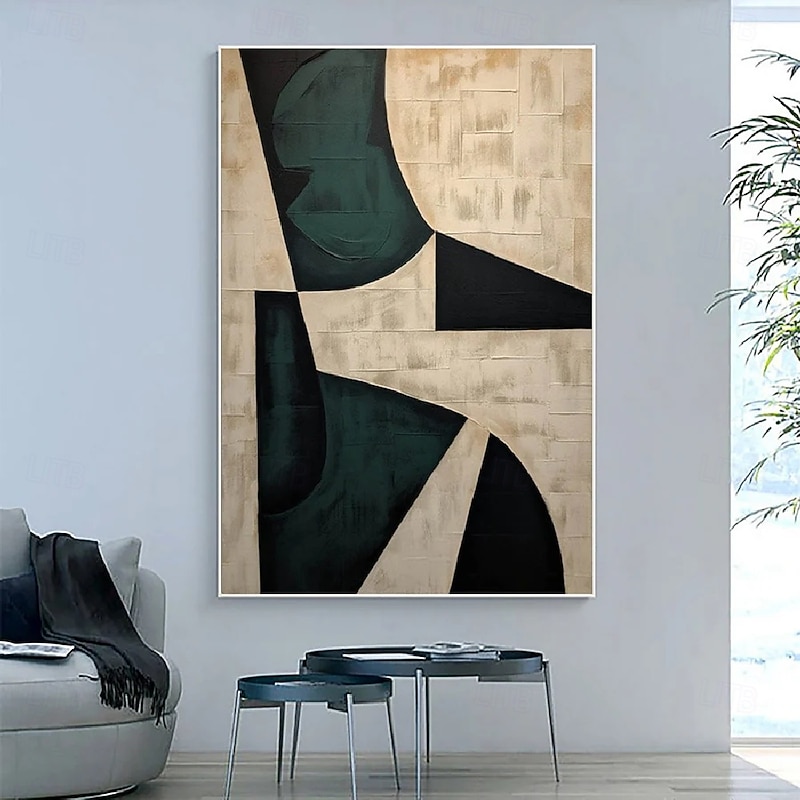 Large handmade Brown abstract oil painting hand painted Grey abstract oil painting  handmade painting modern office artwork for living room bedroom wall decoration2