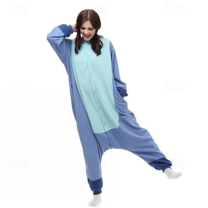 Kid's Adults' Animal Group Costume Onesie Costume Carnival Costume Cartoon Blue Monster Onesie Pajamas Kigurumi Pajamas Charm Funny Costume For Men's Women's Boys Carnival Cartoon3