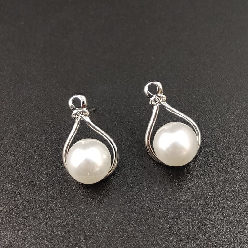 Jewelry Set 1 set Imitation Pearl Alloy 1 Necklace Earrings Women's Stylish Korean Sweet Cute Ball Round Jewelry Set For Wedding Guest Work Gift4