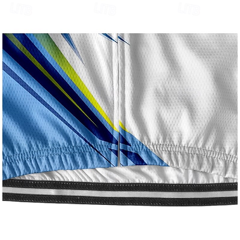 Men's Cycling Jersey Geometic Short Sleeve Bike Tee Tshirt Jersey with 3 Rear Pockets Mountain Bike MTB Quick Dry Anatomic Design Wicking Breathable Sports Forest Green Yellow Red Clothing Apparel4