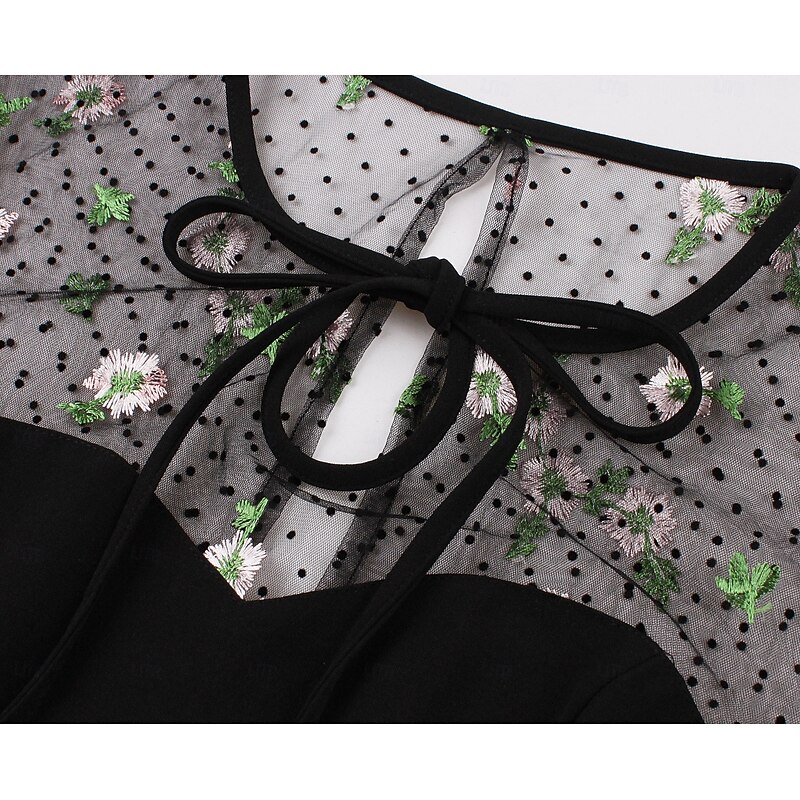 Retro Vintage 1950s Dress Pencil Dress Embroidered Fancy Dress Women's Carnival Masquerade Daily Wear Bachelorette Party Adults' Dress Homecoming Dresses4