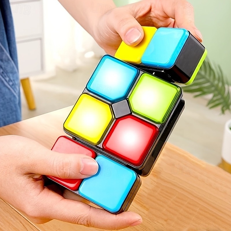 Electronic Intelligent Music Magic Cube Educational Parent-Child Interaction Puzzle Cube Toys Electric Jigsaw Cube Christmas Halloween Thanksgiving Gift