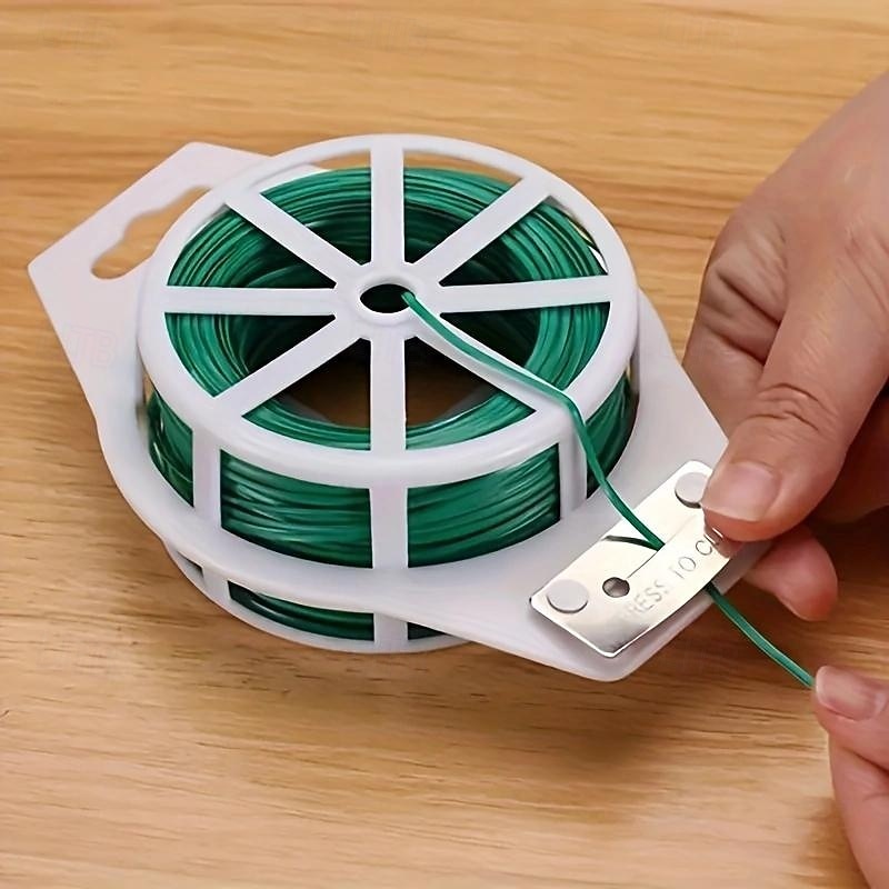 Green Cable Ties With Cutter, Garden Plant Ties Reusable, Green Twist Ties For Plants Gardening Tomatoes Tie Garden Ties For Plants,Garden Twist Ties Flowers Climbing