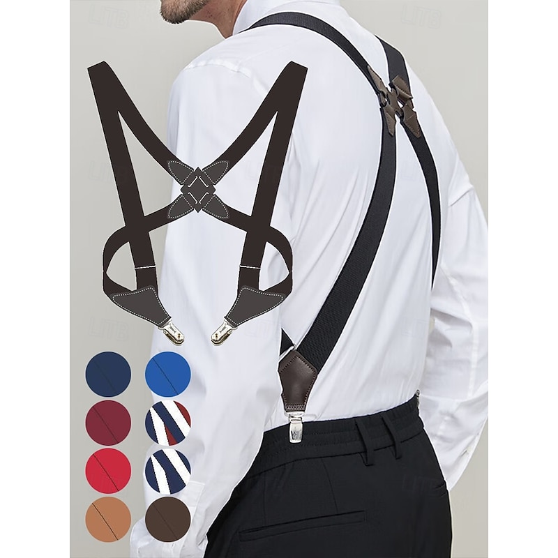 Men's Adjustable Side-Clip Suspenders – Classic Style, Durable, Comfortable for Formal, Casual and Wedding Wear3