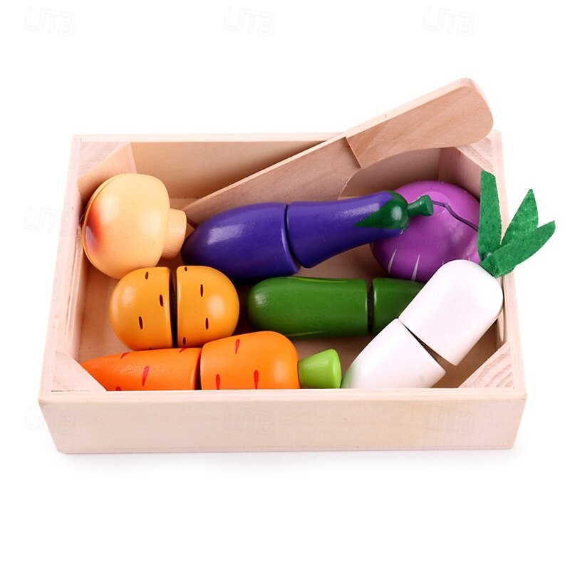 Learning Toys Play Food Set for Toddlers Cutting Food for Preschool Activities Pretend Play Kitchen Accessories for Kids Color Sorting Set for Boys & Girls Daycare Educational Toy4