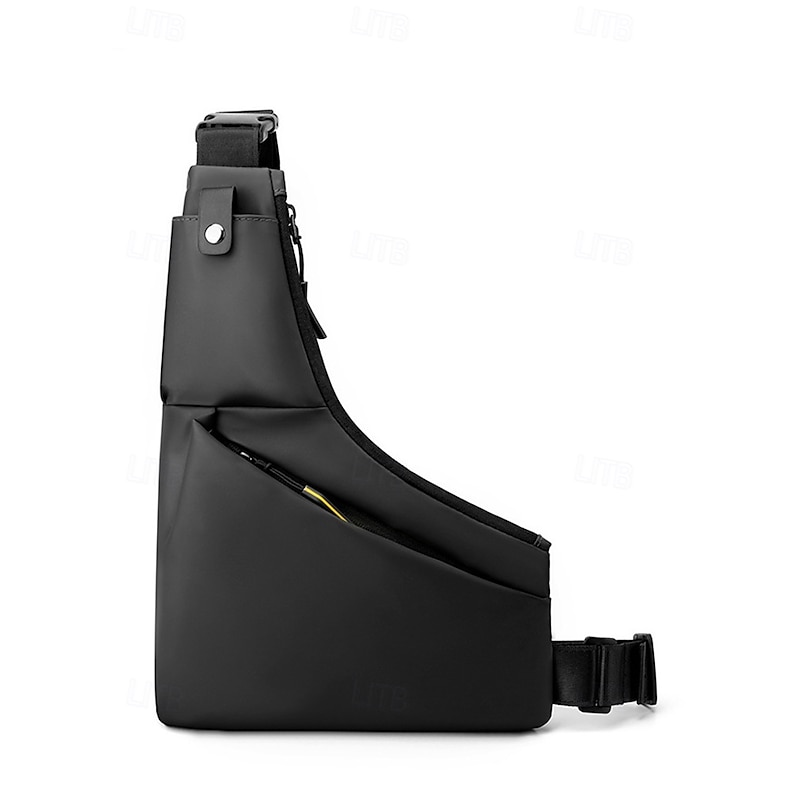 Waterproof Anti-Theft Sling Bag for Men – Minimalist Crossbody Chest Bag with Multiple Pockets, Lightweight Shoulder Backpack for Travel & Daily Use Black Green Grey