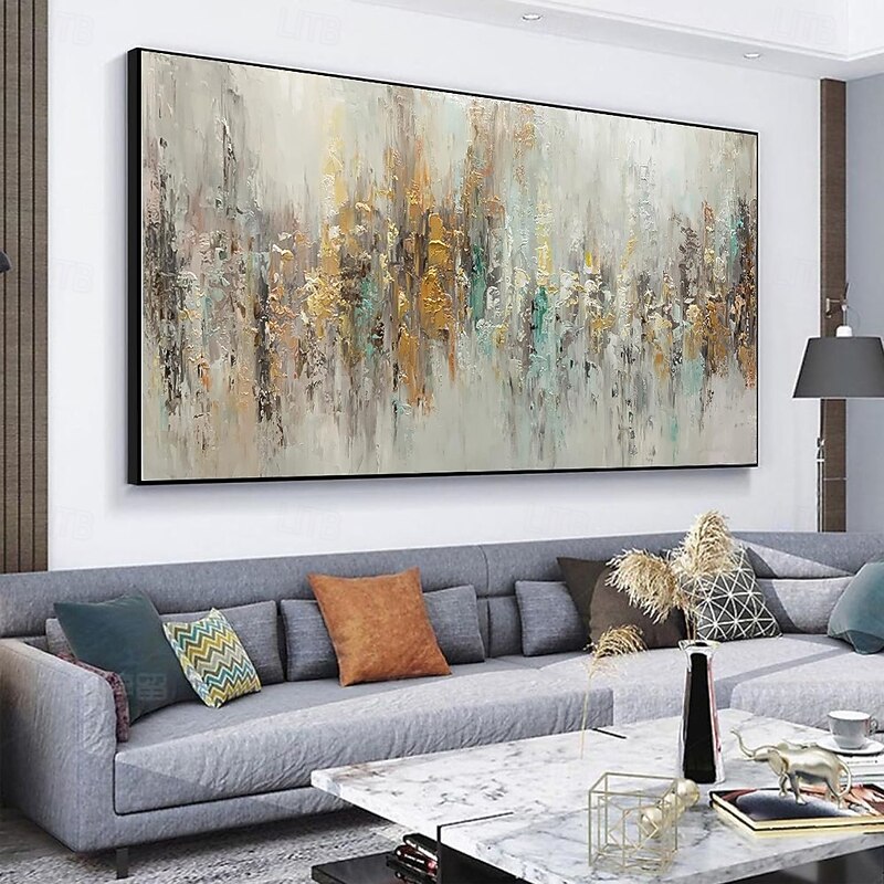 Handmade Oil Painting Canvas Wall Art Decoration Nordic Modern Abstract Texture  Decorative Pictures for Living Room Home Decor Rolled Frameless Unstretched Painting3