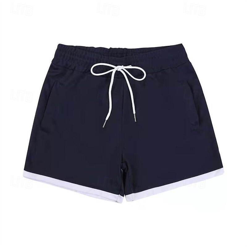 Men's Swim Trunks Swim Shorts Quick Dry Board Shorts Bottoms Drawstring with Pockets Swimming Surfing Beach Water Sports Solid Colored Summer Spring2