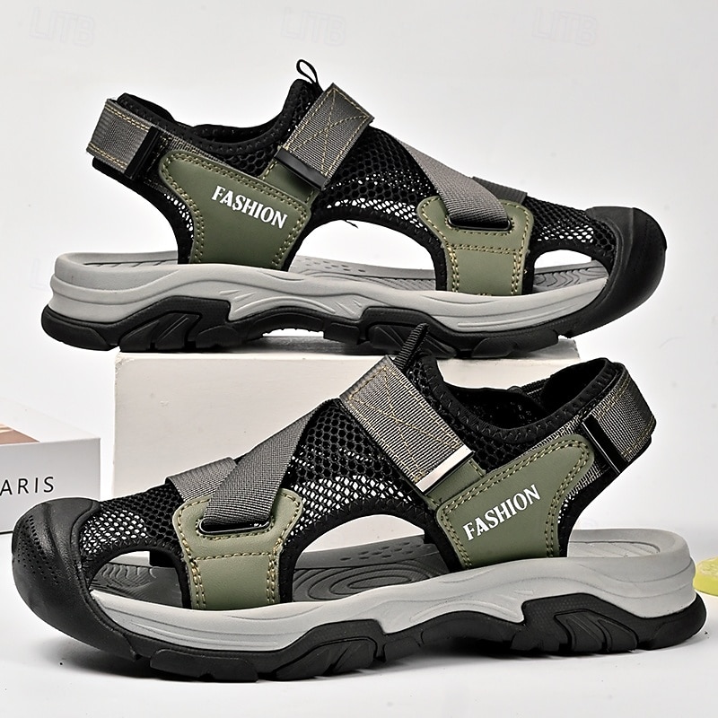 Men's Outdoor Sport Sandals with Adjustable Velcro Straps, Breathable Mesh Upper and Durable Sole for Hiking, Beach and Casual Summer Activities2
