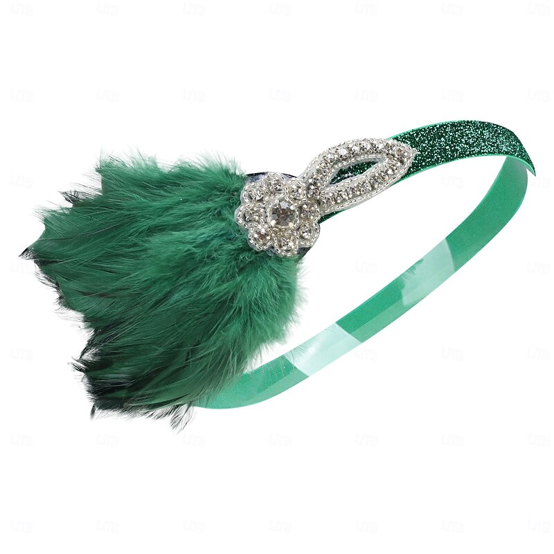 Retro Vintage 1920s Headpiece Masquerade Flapper Headband The Great Gatsby Charleston Feather Fancy Dress Women's Halloween Carnival Masquerade Cocktail Party Prom Wedding Party Teen Adults' Headwear2