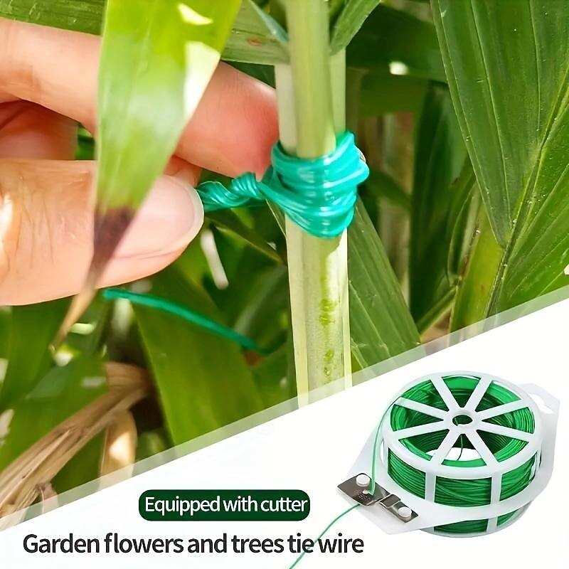 Green Cable Ties With Cutter, Garden Plant Ties Reusable, Green Twist Ties For Plants Gardening Tomatoes Tie Garden Ties For Plants,Garden Twist Ties Flowers Climbing3