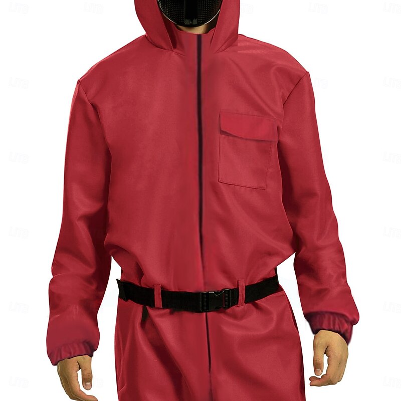 Red Guard Jumpsuit Men's Women's Movie Cosplay Movie TV Theme Costumes Halloween Carnival Performance Party4