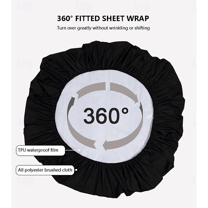 Queen Full King Protective Bed Cover Waterproof Mattress Protector Fitted Waterproof Sheet Bed Protector Mattress Cover Soft Bed Padded Sheet Urine-Proof Fitted Sheet for Home Hotel4