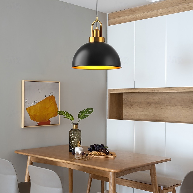 Industrial Retro Pendant Light Metal Chandelier Modern Farmhouse Balcony Corridor Decorative Lighting Fixture Bedside Black Hanging Lamp 1 Head 110-240V4