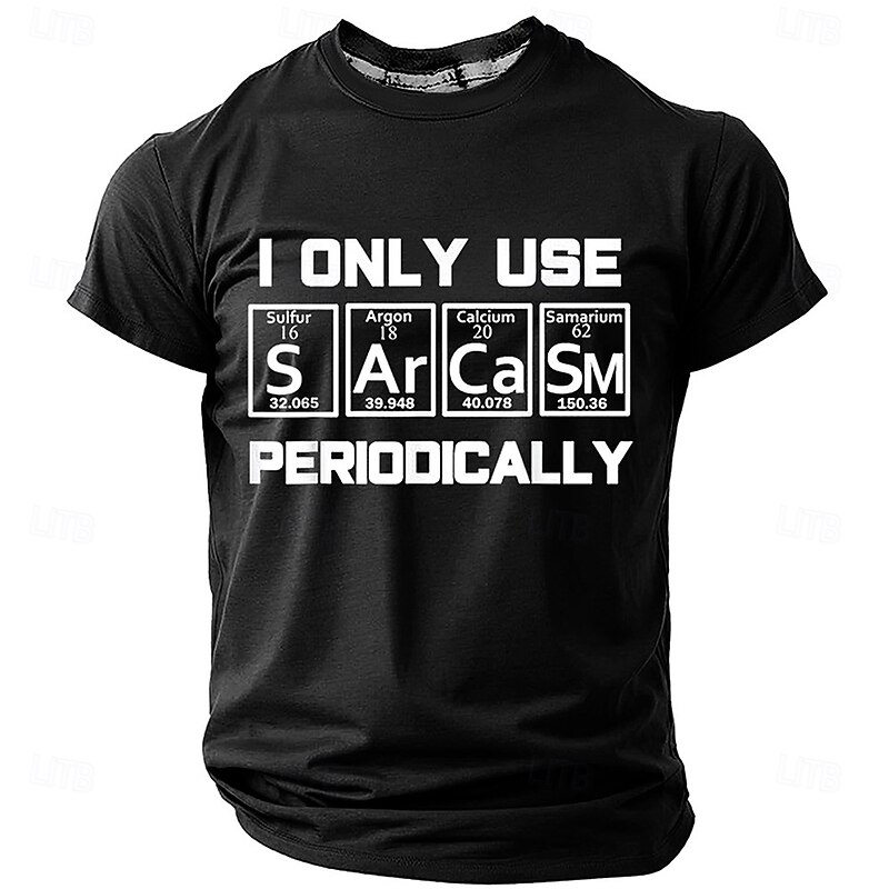 Men's Funny T Shirt Short Sleeve T shirt 3D Print Crew Neck Shirt Fashion Daily Street Daily Black Green Dark Gray Summer Spring Clothing Apparel S M L XL XXL XXXL3