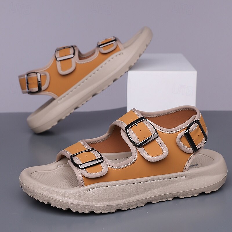 Men's Comfortable Casual Sandals with Double Buckle Design – Stylish Adjustable Outdoor Footwear for Summer and Vacation4