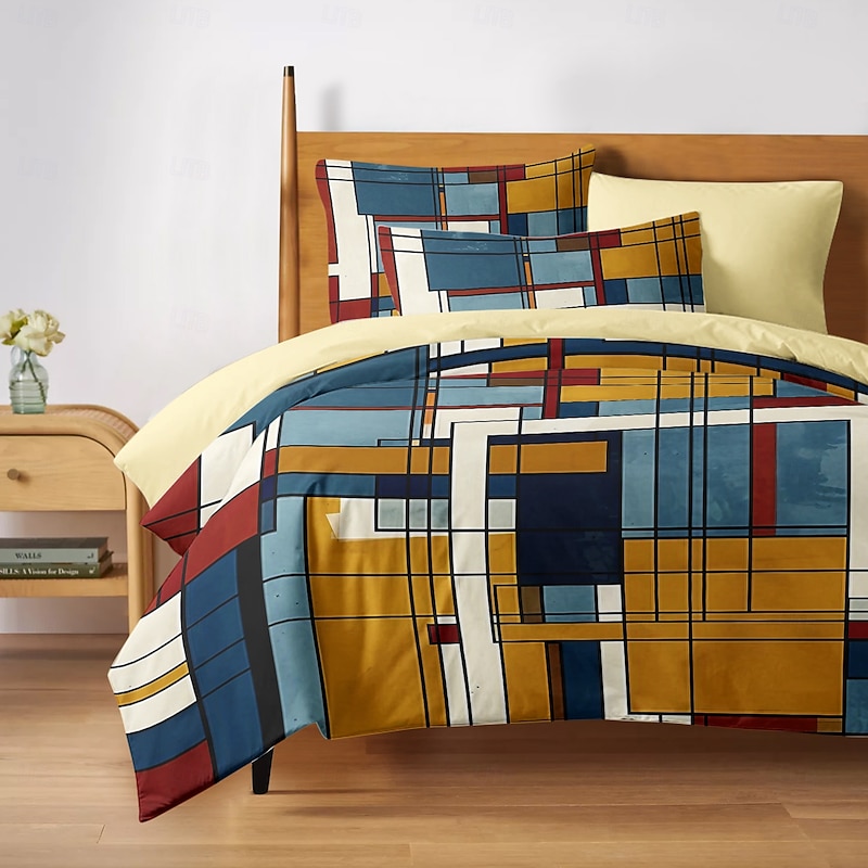 100% Cotton Duvet Cover Set Stars And Moon Pattern Comforter Set Soft 3-Piece Luxury Bedding Set Home Decor Gift King Queen Full Sizehree Piece Set