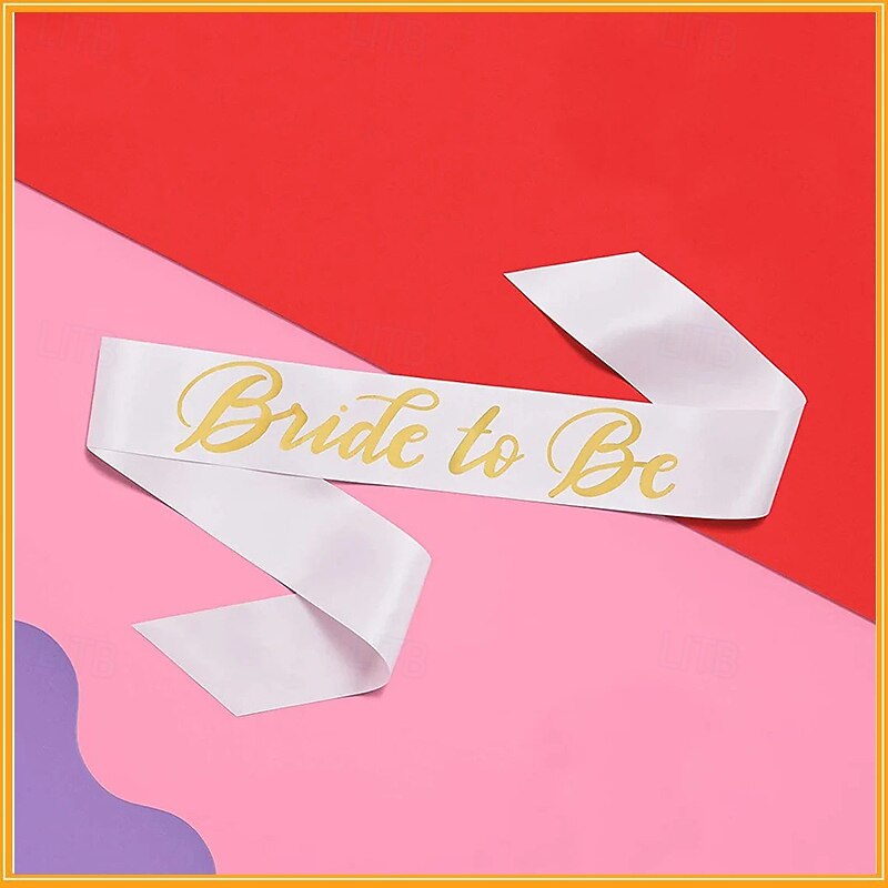 Bride to be Halloween Costume Accessory Sets Bride Veil with Comb Sash Hen Do Party Accessories Adults' Women's Halloween Carnival Wedding Bridal Shower Bachelorette Party Easy Halloween Costumes3