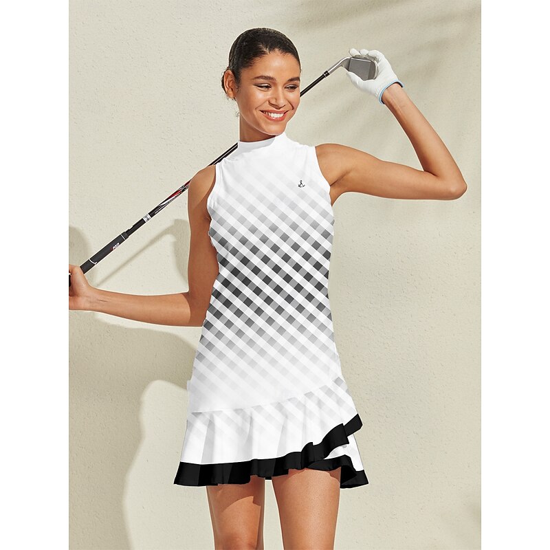 Women's Golf Dress Yan pink Black Green Sleeveless Dress Ladies Golf Attire Clothes Outfits Wear Apparel