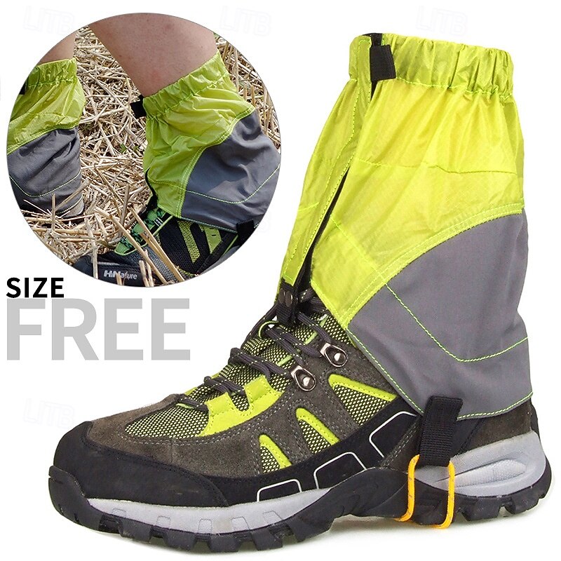 1Pc Lightweight Waterproof Hiking Gaiters - Outdoor Snow Boot Covers for Trekking & Backpacking - Durable Nylon Fabric