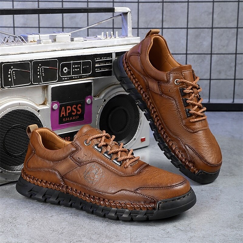 Men's Outdoor Hiking Shoes with Durable Faux Leather Upper and Rugged Sole – Comfortable Lace-Up Sneakers for Everyday Wear and Adventure2