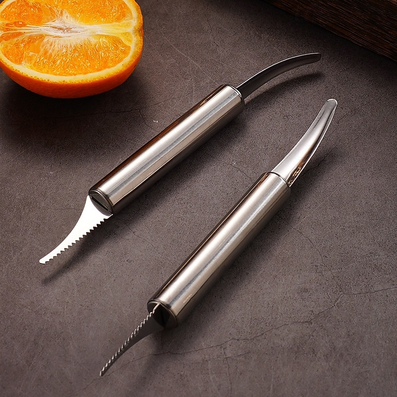 1Pc Stainless Steel Camping Multi-Tool - Peeler, Bottle Opener & Knife for Outdoor Cooking & Hiking2