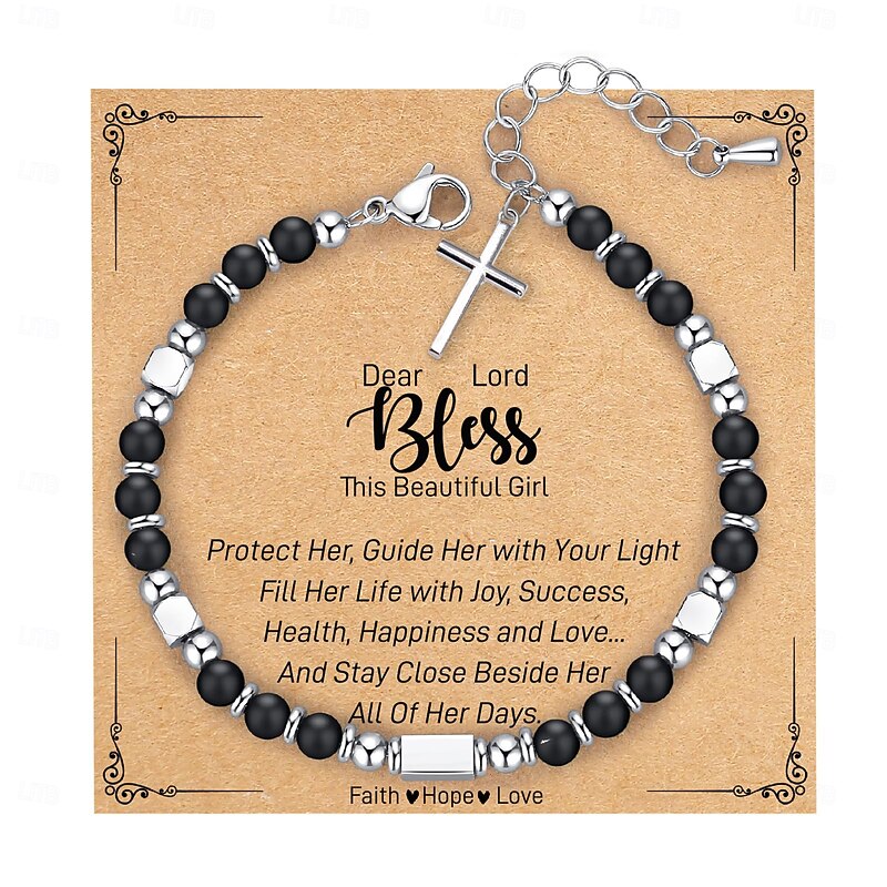 1pcs Natural Stone Color Texture Random - Natural Stone 8mm Bracelet, Jewelry & Card Valentine's Day Gift - for Women, Teenage Girls, Sometimes You Forget You Are Amazing Bracelet, Christmas Birthday2