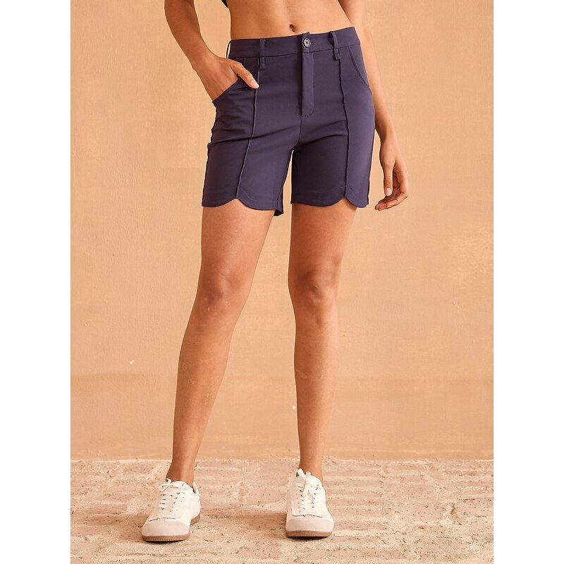 Women's Golf Shorts Dark Navy Bottoms Ladies Golf Attire Clothes Outfits Wear Apparel