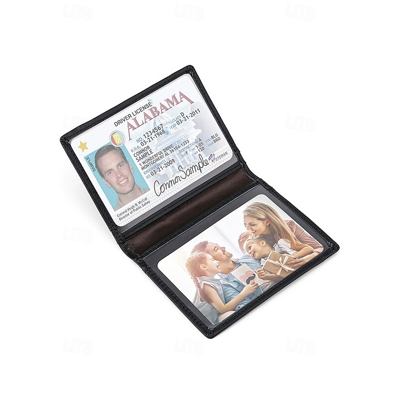 Men's RFID Blocking Wallet, Premium Cowhide Leather, Slim Design with Multiple Card Slots and ID Window – Secure and Stylish Wallet for Everyday Use Wine Black Dark Green4