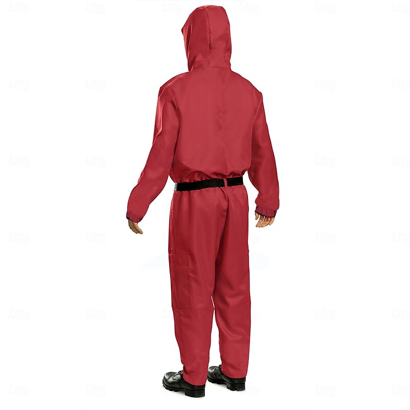Red Guard Jumpsuit Men's Women's Movie Cosplay Movie TV Theme Costumes Halloween Carnival Performance Party2