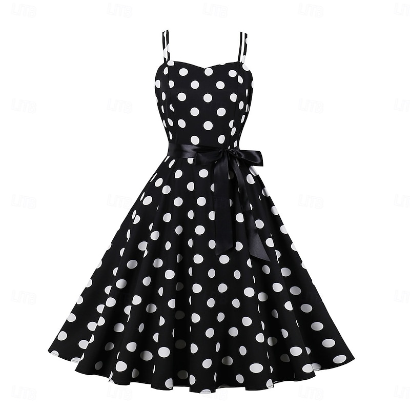 Retro Vintage 1950s Rockabilly Dress Swing Dress Polka Dot Fancy Dress Women's Carnival Masquerade Daily Wear Bachelorette Party Adults' Dress Homecoming Dresses3
