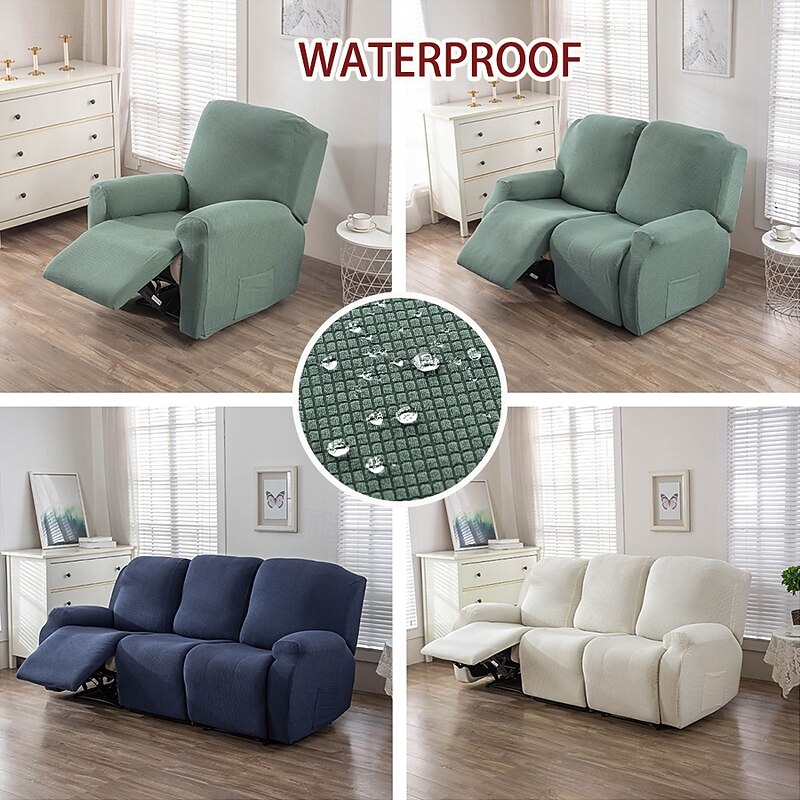 Waterproof 1/2/3 Recliner Sofa Cover Elastic Sofa Protector Lazy Boy Relax Armchair Covers Couch Cover Stretch Slipcovers For Home Decor