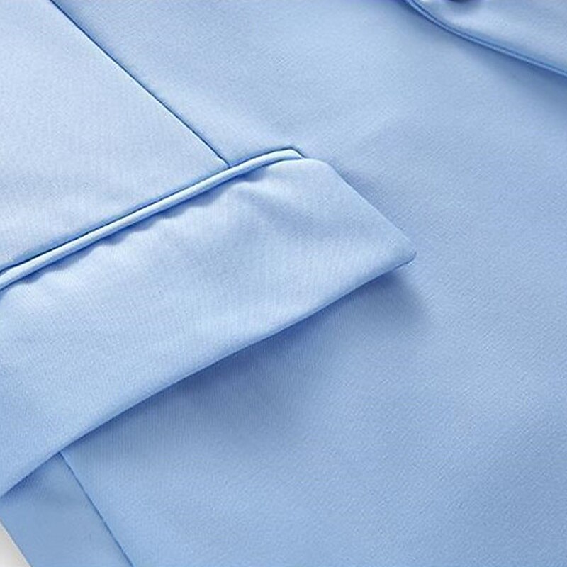 Men's Blazer Business Cocktail Party Wedding Party Fashion Casual Spring Autumn / Fall Linen Plain Pocket Buttons Comfortable Single Breasted Blazer Black Yellow Navy Blue Sky Blue4