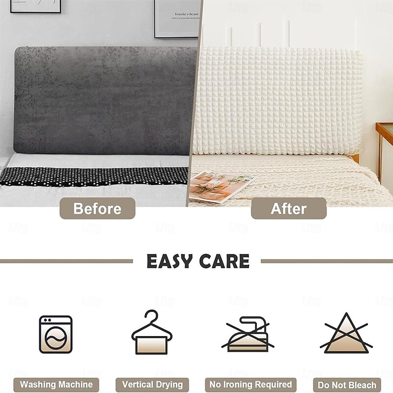 Bed Headboard Cover Stretch All-inclusive Headboard Dustproof Protector Cover, Headboard Covers for Bedroom Decor4