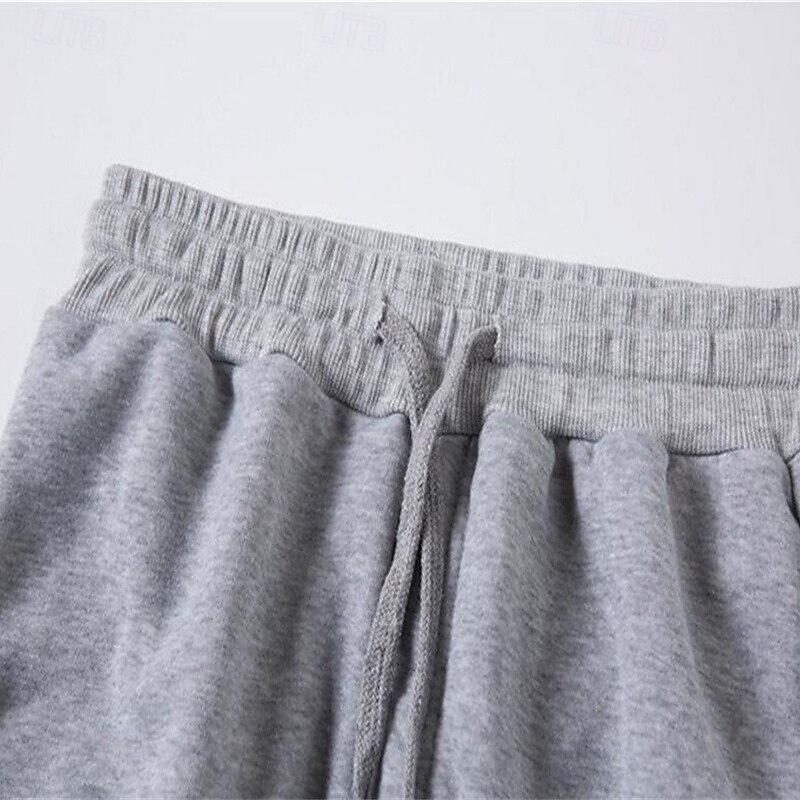 Men's Athletic Pants Sweatpants Joggers Trousers Pocket Drawstring Elastic Waist Plain Comfort Sports Outdoor Daily Fashion Casual Black White Micro-elastic4