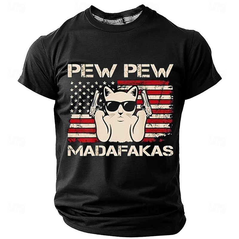 Veterans Day Men's Patriot Patriotic Veteran Funny Slang T Shirt Short Sleeve T shirt 3D Print Crew Neck Shirt Fashion Daily Street Daily Black Blue Green Summer Spring Clothing Apparel S M L XL XXL3