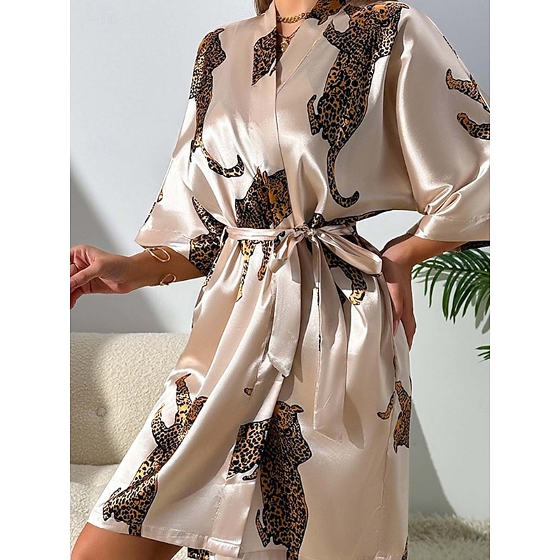 Women's Loungewear Luxury Animal Home Champagne Summer Spring