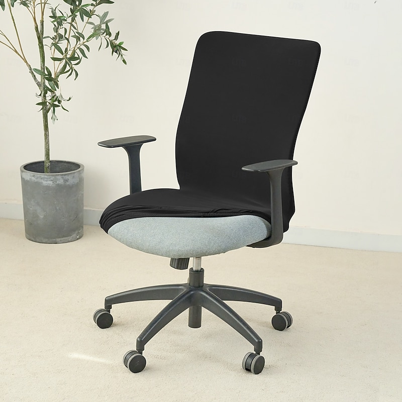 Stretch Velvet Office Chair Cover - Soft, Removable, Washable & Zippered4