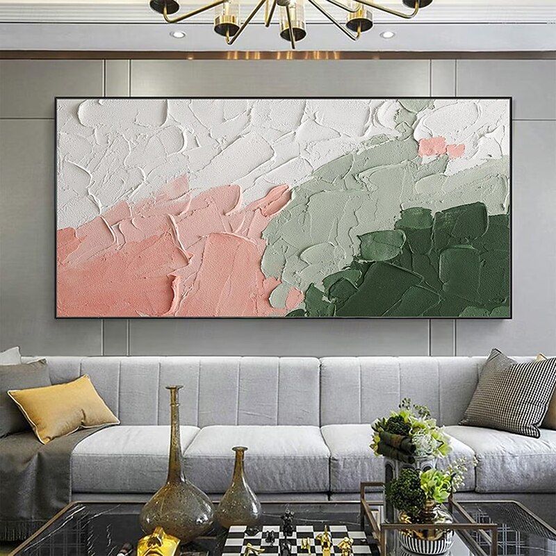 Mintura Handmade Abstract Texture Oil Paintings On Canvas Wall Art Decoration Modern Picture For Home Decor Rolled Frameless Unstretched Painting