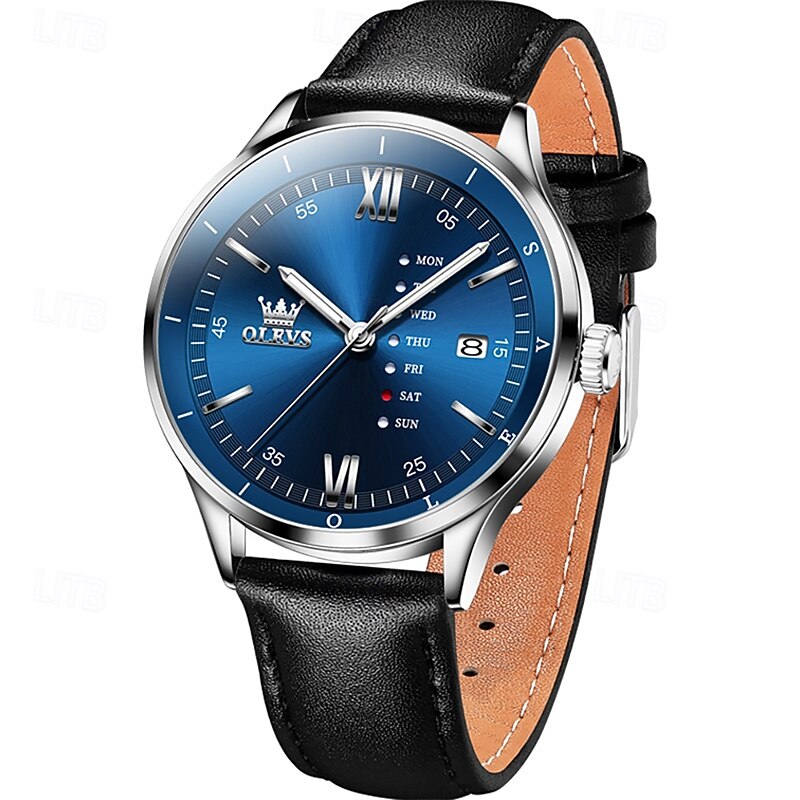 New Olevs Brand Men'S Business Watch Luminous Calendar Week Display Fashion Trend Multi-Functional Quartz Watch Waterproof Simple Sports Watch3