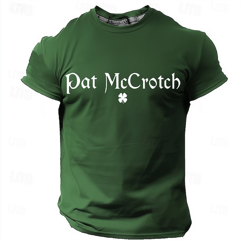St. Patrick Men's Graphic Shamrock Lucky Irish T Shirt T shirt Tee Short Sleeve T shirt 3D Print Crew Neck Shirt Daily Designer Casual Sports Outdoor Holiday Going out Green 1# Green 2# Green 3#4