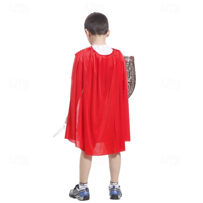 Warrior Cosplay knight Halloween Cosplay Costume Rome Kid's Boys' Halloween Carnival Mardi Gras Party Halloween Easy Halloween Costumes Dress Up4