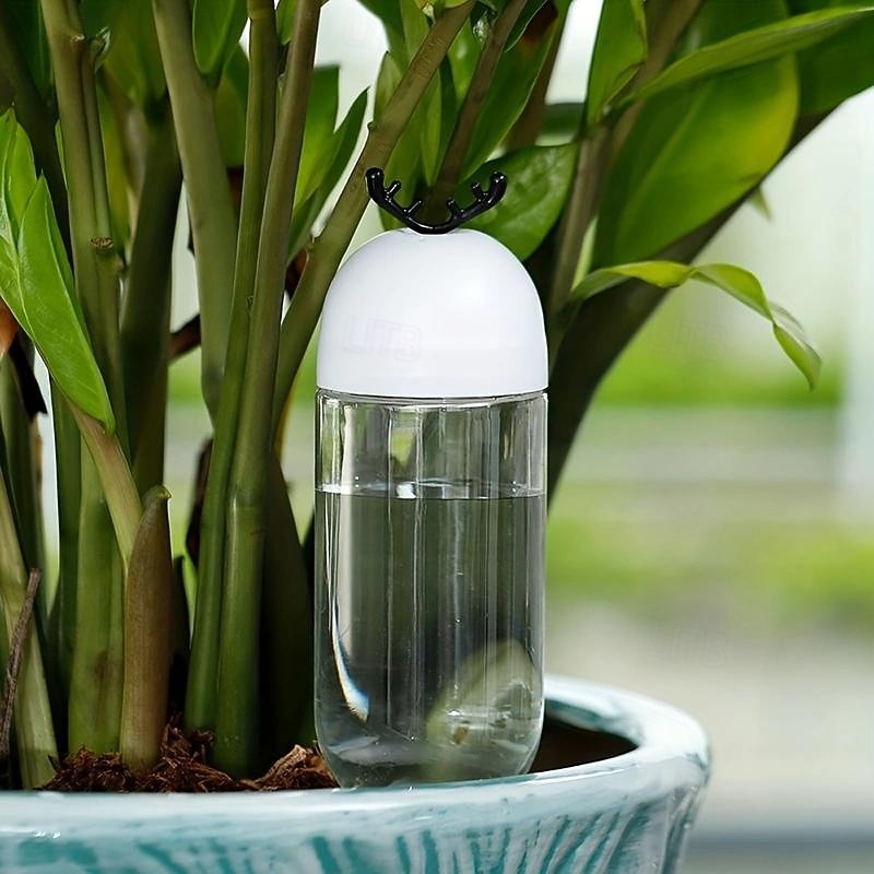 Cute Antlers Garden Automatic Watering System - Self-Watering Kit for Indoor Houseplants with 16.91oz Water Capacity, 7-Day Water Supply, Drip Irrigation, and Spike Design for Easy Planting