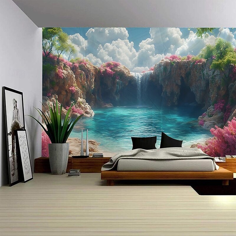 Landscape Hanging Tapestry Wall Art Large Tapestry Mural Decor Photograph Backdrop Blanket Curtain Home Bedroom Living Room Decoration3