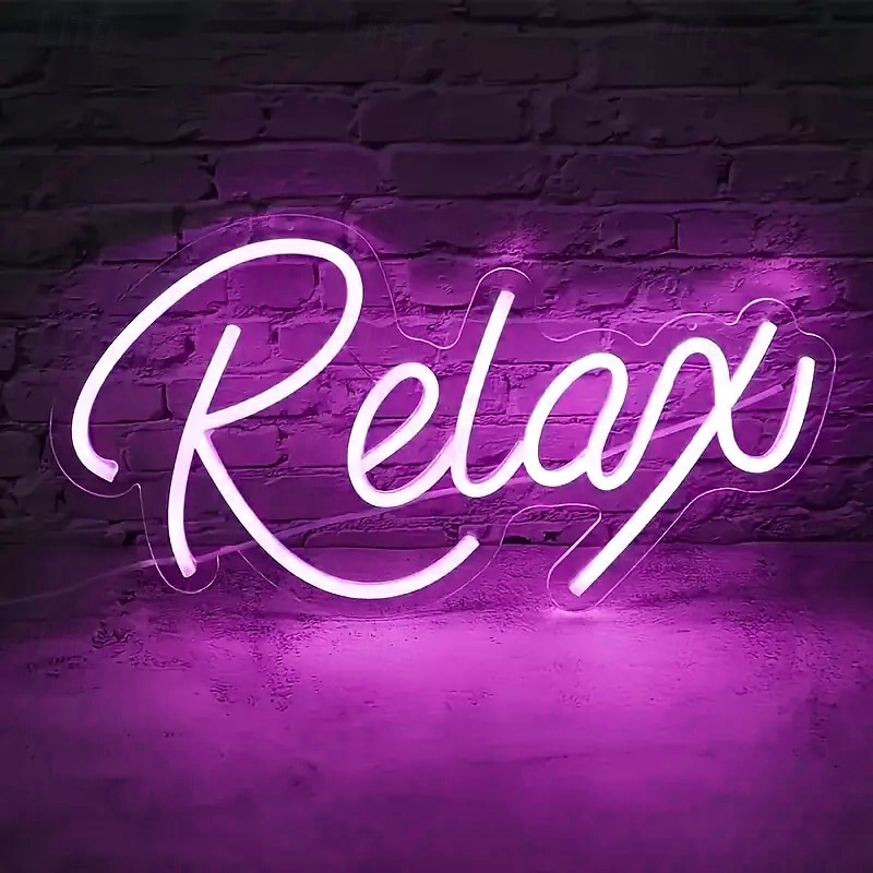 USB Powered LED Neon Lights Relax Sign Lights – Stylish & Vibrant Neon Decor for Bedroom, Club and Outdoor Spaces2