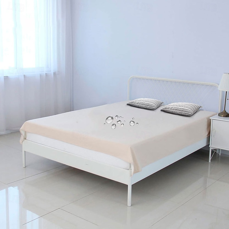 Queen Full King Protective Bed Cover Waterproof Mattress Protector Fitted Sheet Bed Protector Protective Mattress Pad Thin or Liner for Bed or Couch, Dogs and Cats, Incontinence, Dirt, Drool2