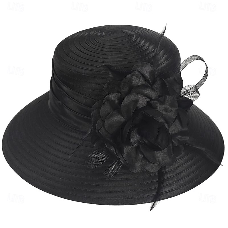 Womens Church Baptism Wedding Cloche Hat Tea Party Derby Dress Bowler Hats4
